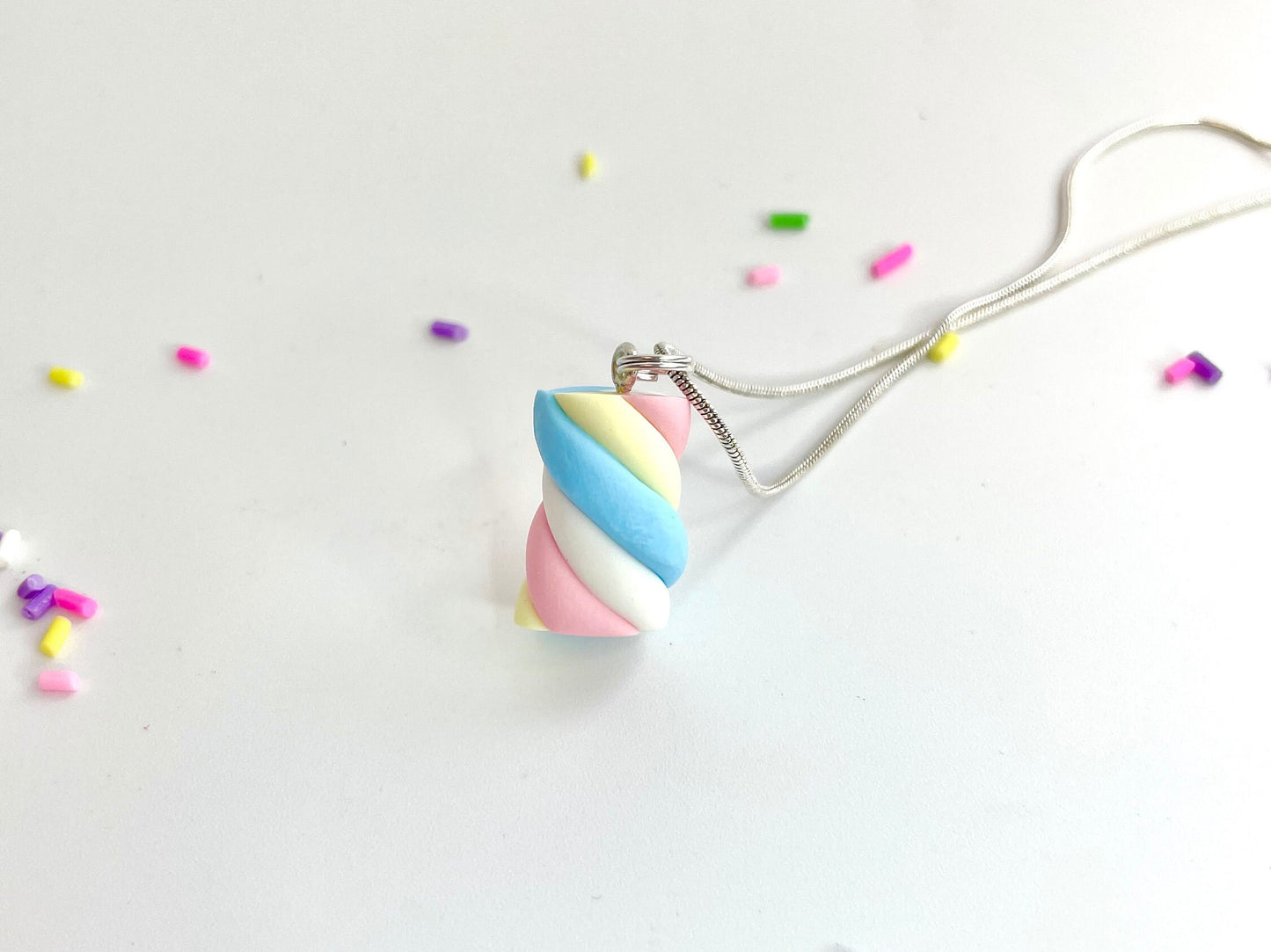 Handmade Pastel Flump Marshmallow Necklace