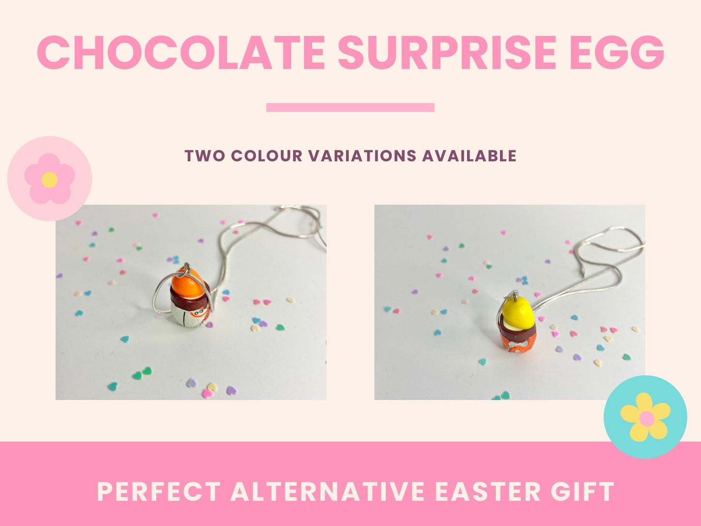 Handmade Surprise Egg Chocolate Necklace