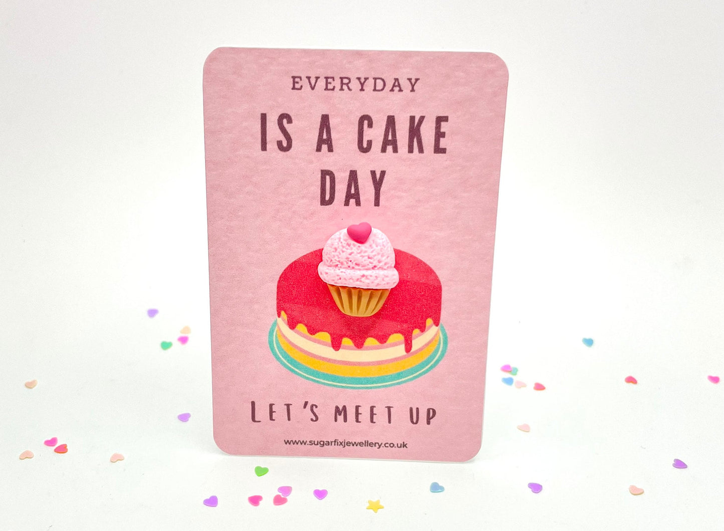Every Days A Cake Day Cupcake Friend Heart Pocket Hug