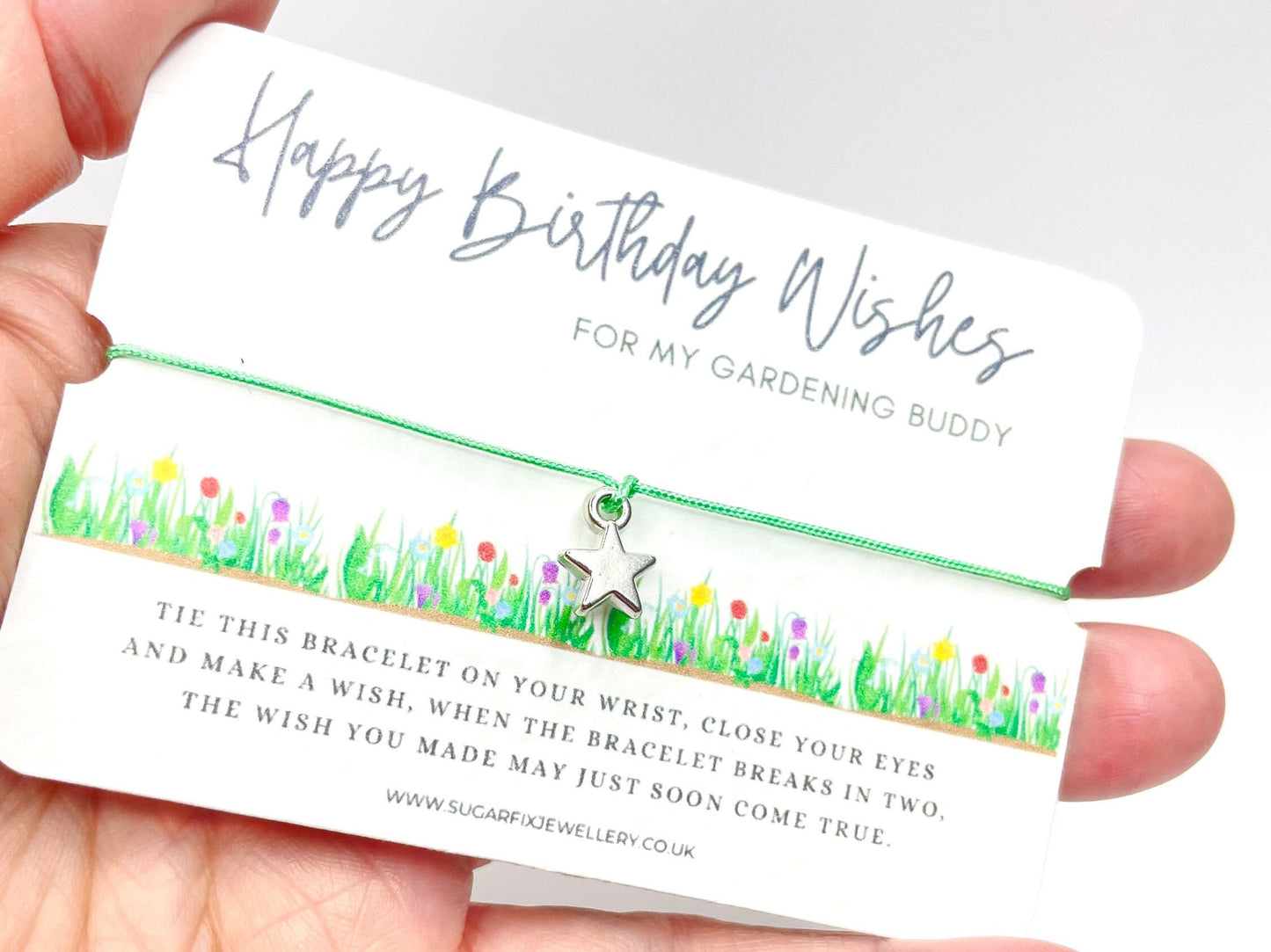 Gardening Happy Birthday Wish Bracelet