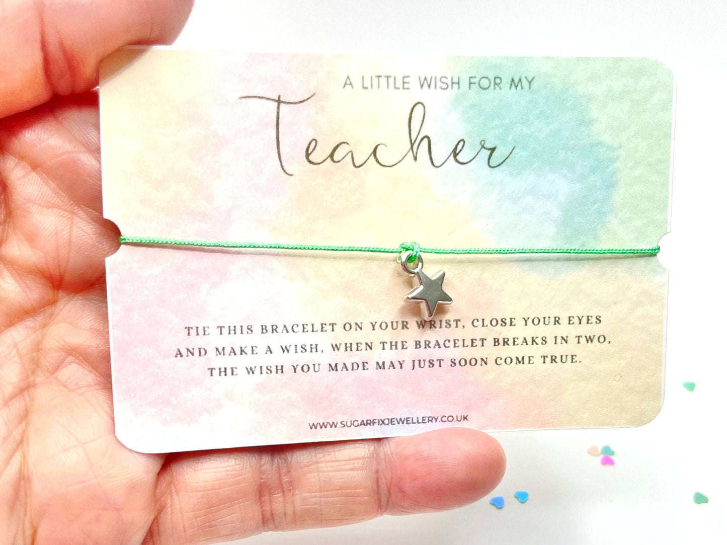 Teacher Thank You Wish Bracelet