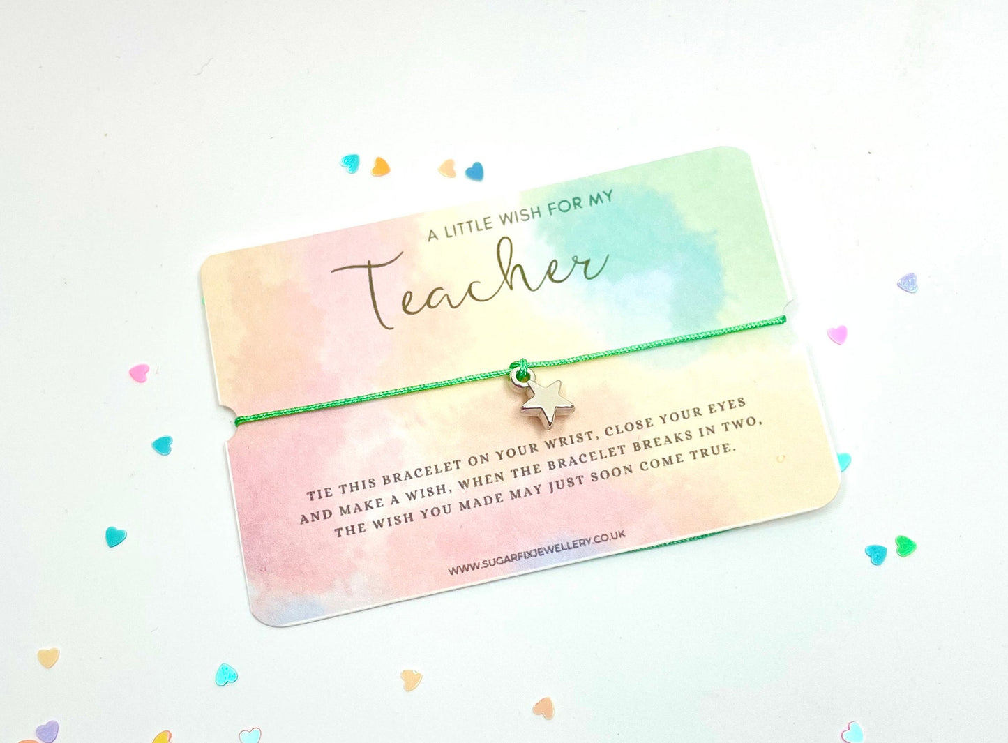Teacher Thank You Wish Bracelet