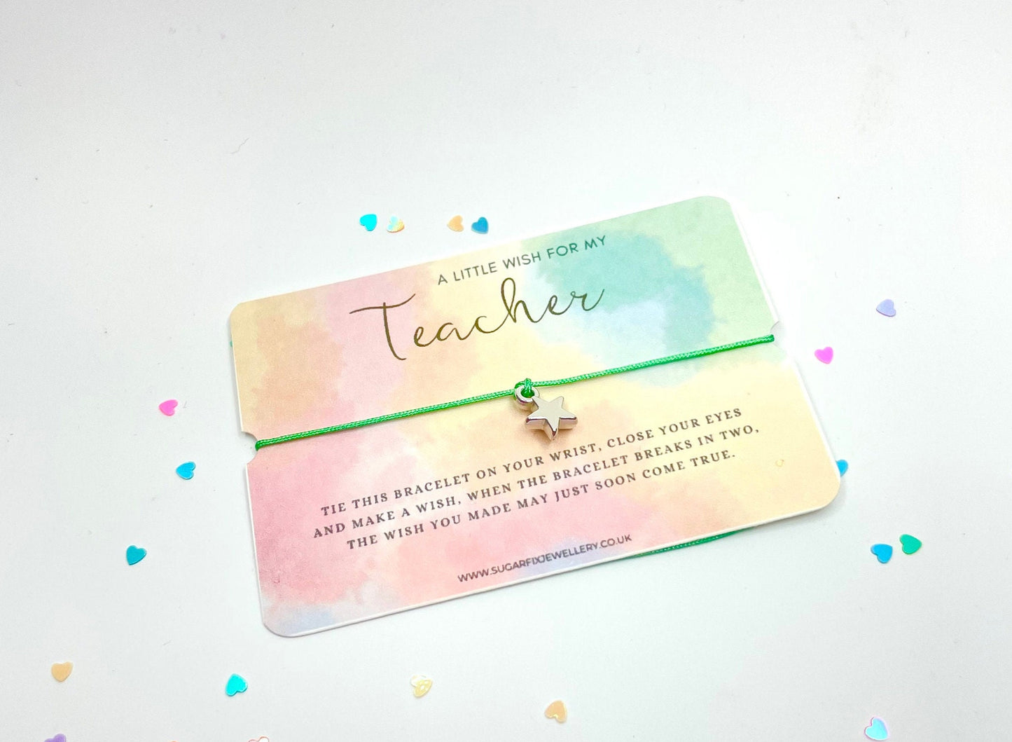 Teacher Thank You Wish Bracelet