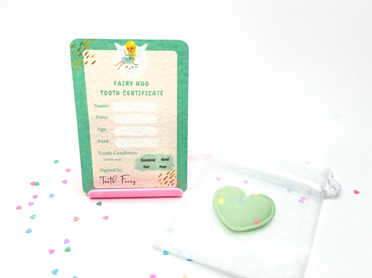 Green Tooth Fairy Pocket Hug Gift Set