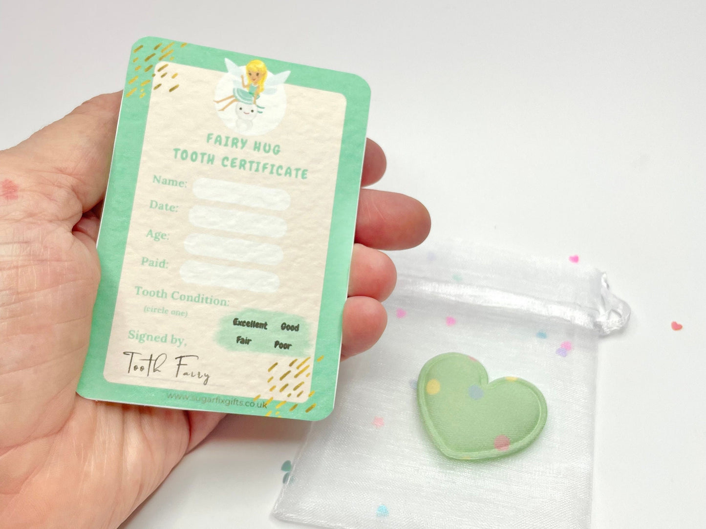 Green Tooth Fairy Pocket Hug Gift Set