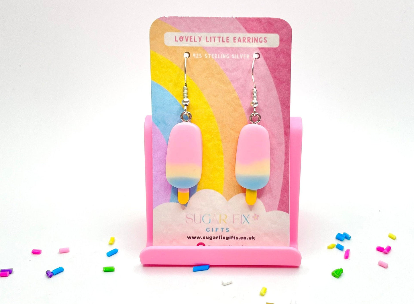 Sterling Silver Lollipop Earrings