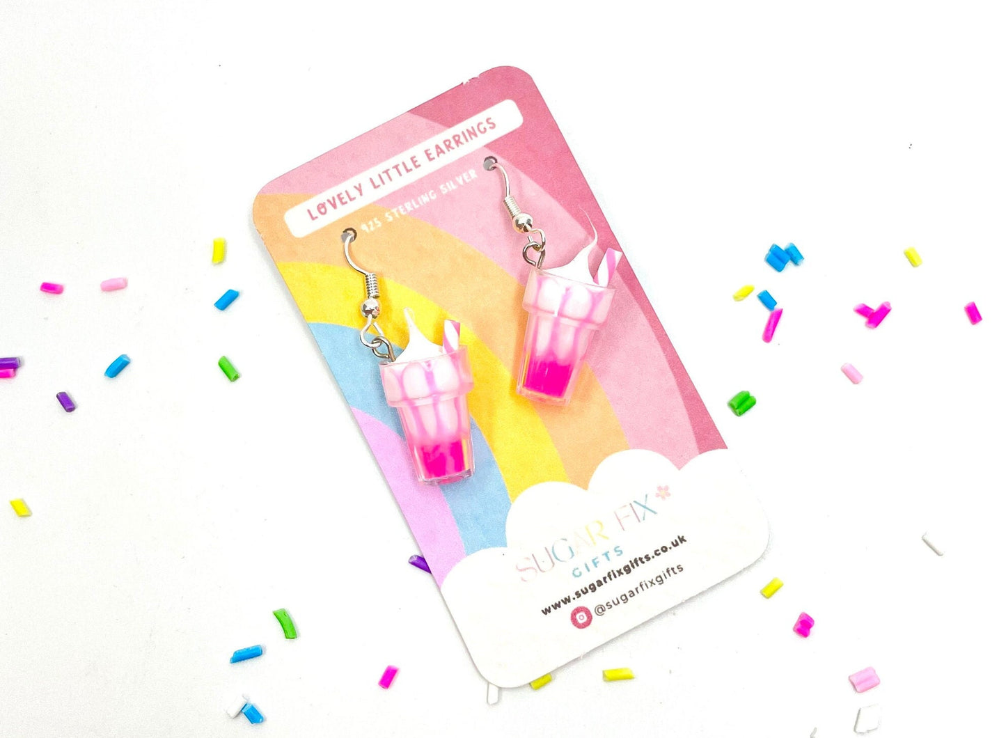 Sterling Silver Ice Cream Sundae Earrings