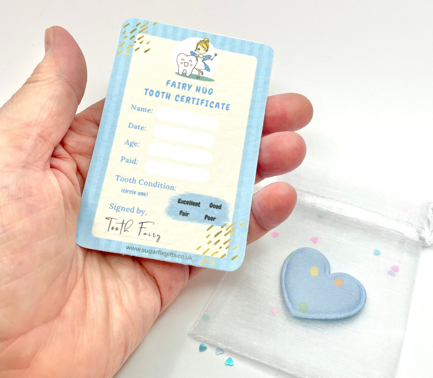 Blue Tooth Fairy Pocket Hug Gift Set