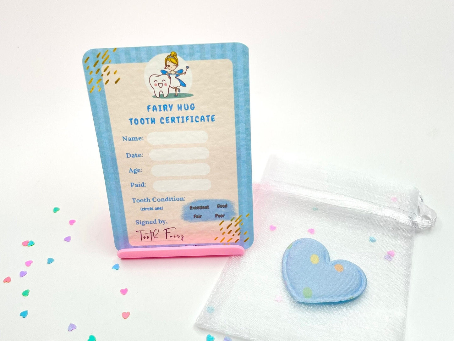 Blue Tooth Fairy Pocket Hug Gift Set