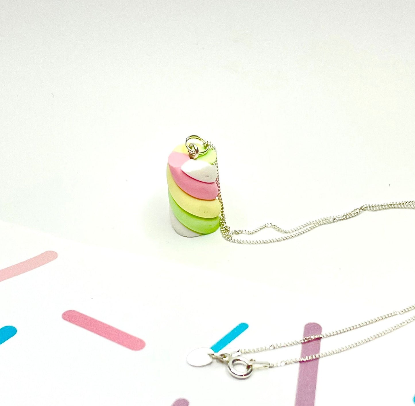 Sterling Silver Pastel Flump Necklace