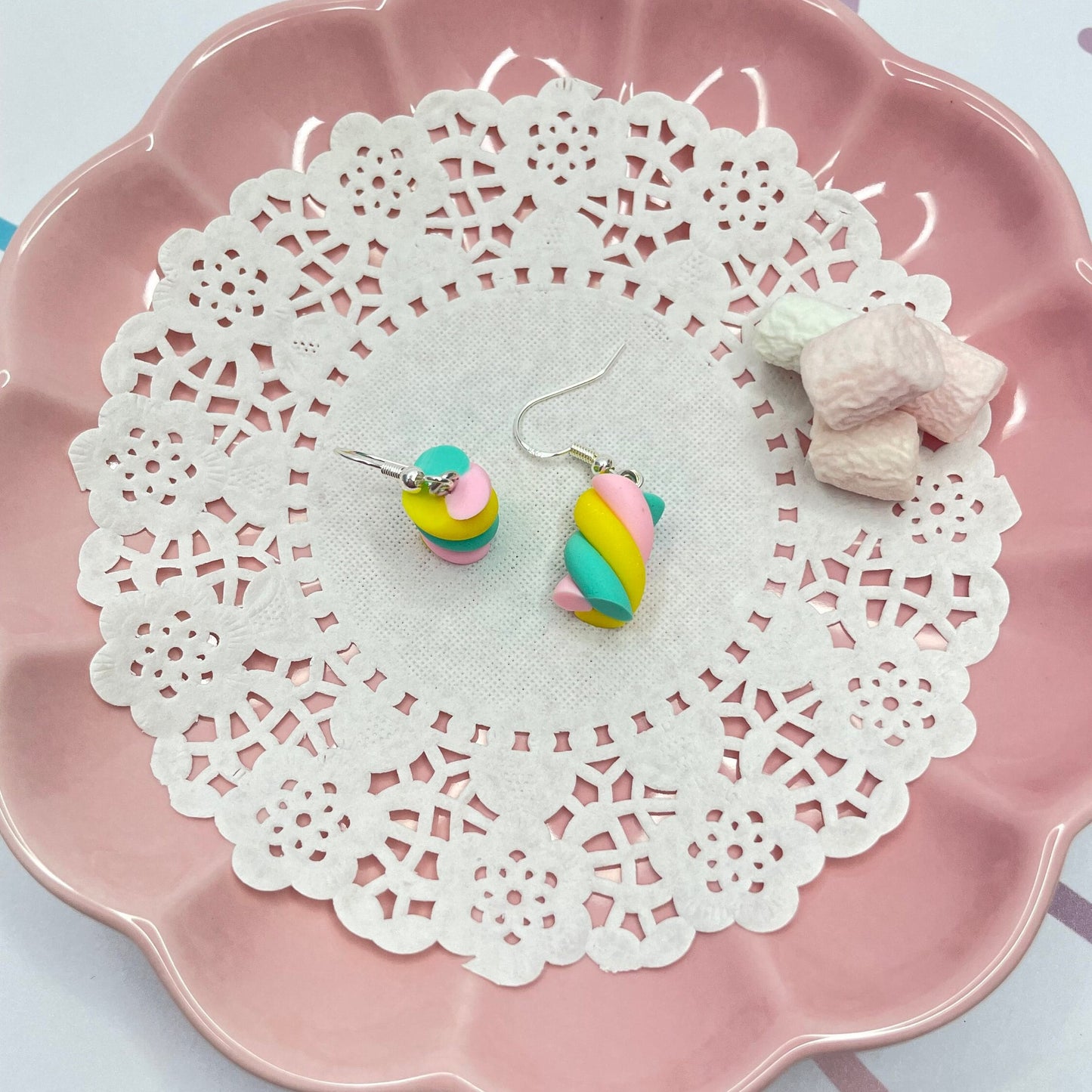 Sterling Silver Flump Marshmallow Earrings