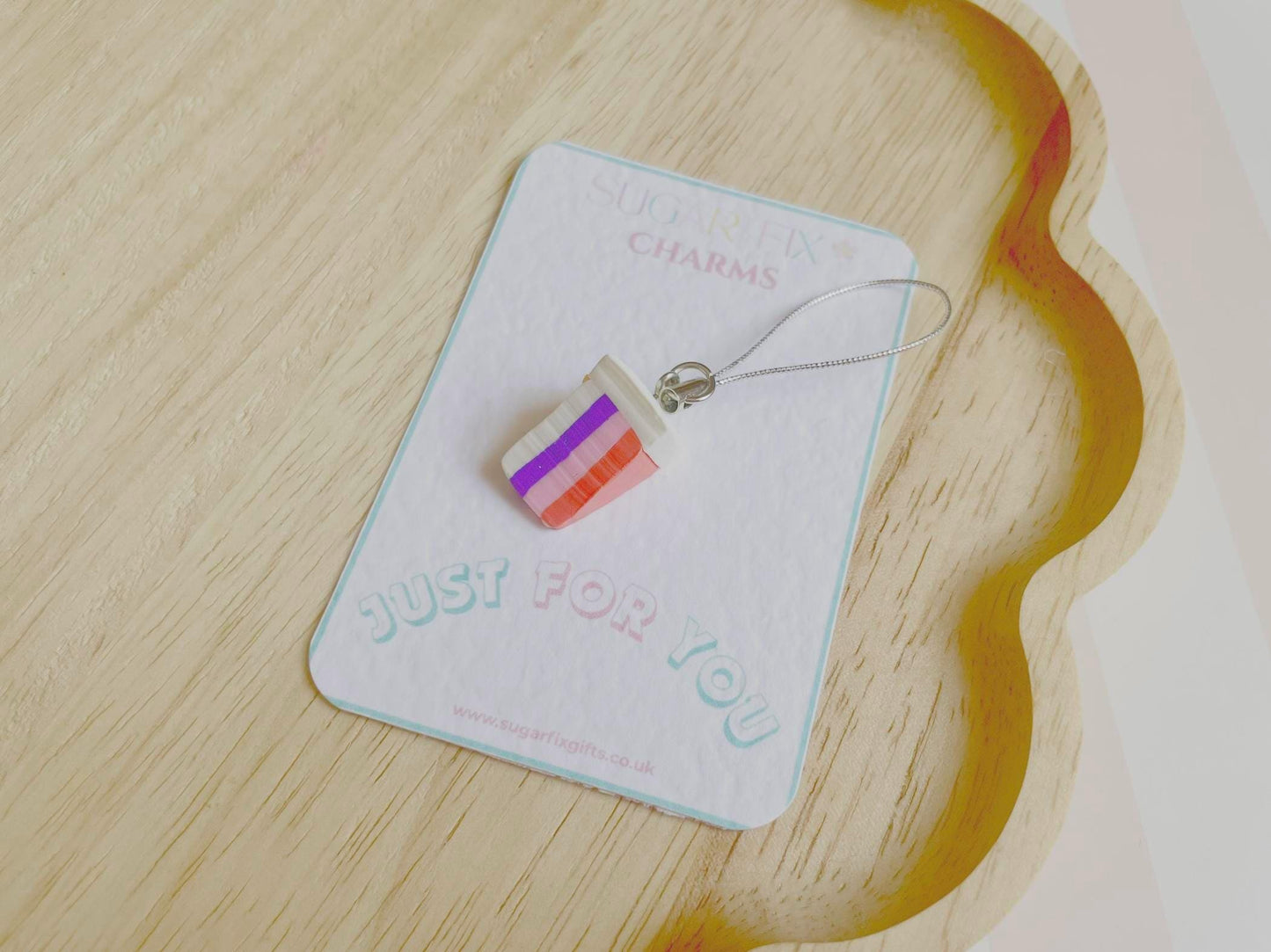 Multi Coloured Cake Phone Charm