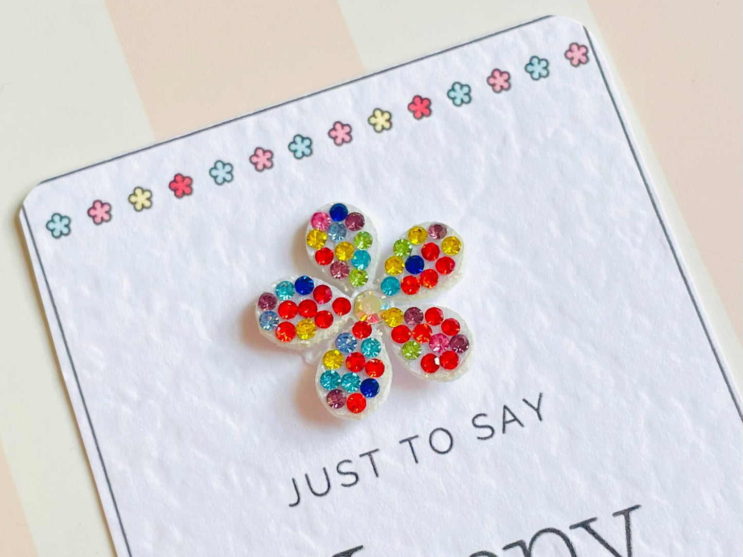 Rhinestone Birthday Pocket Hug