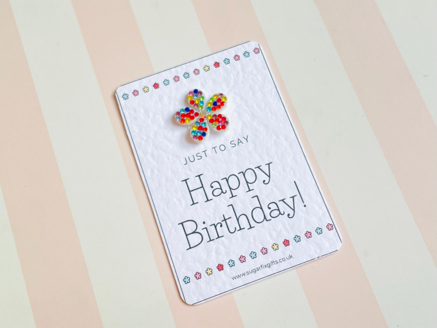 Rhinestone Birthday Pocket Hug