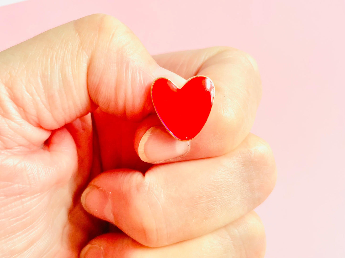 Love Heart Enamel Pin Badge