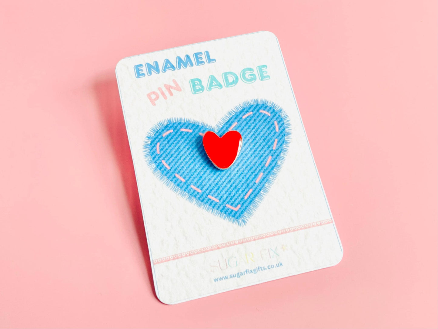 Love Heart Enamel Pin Badge