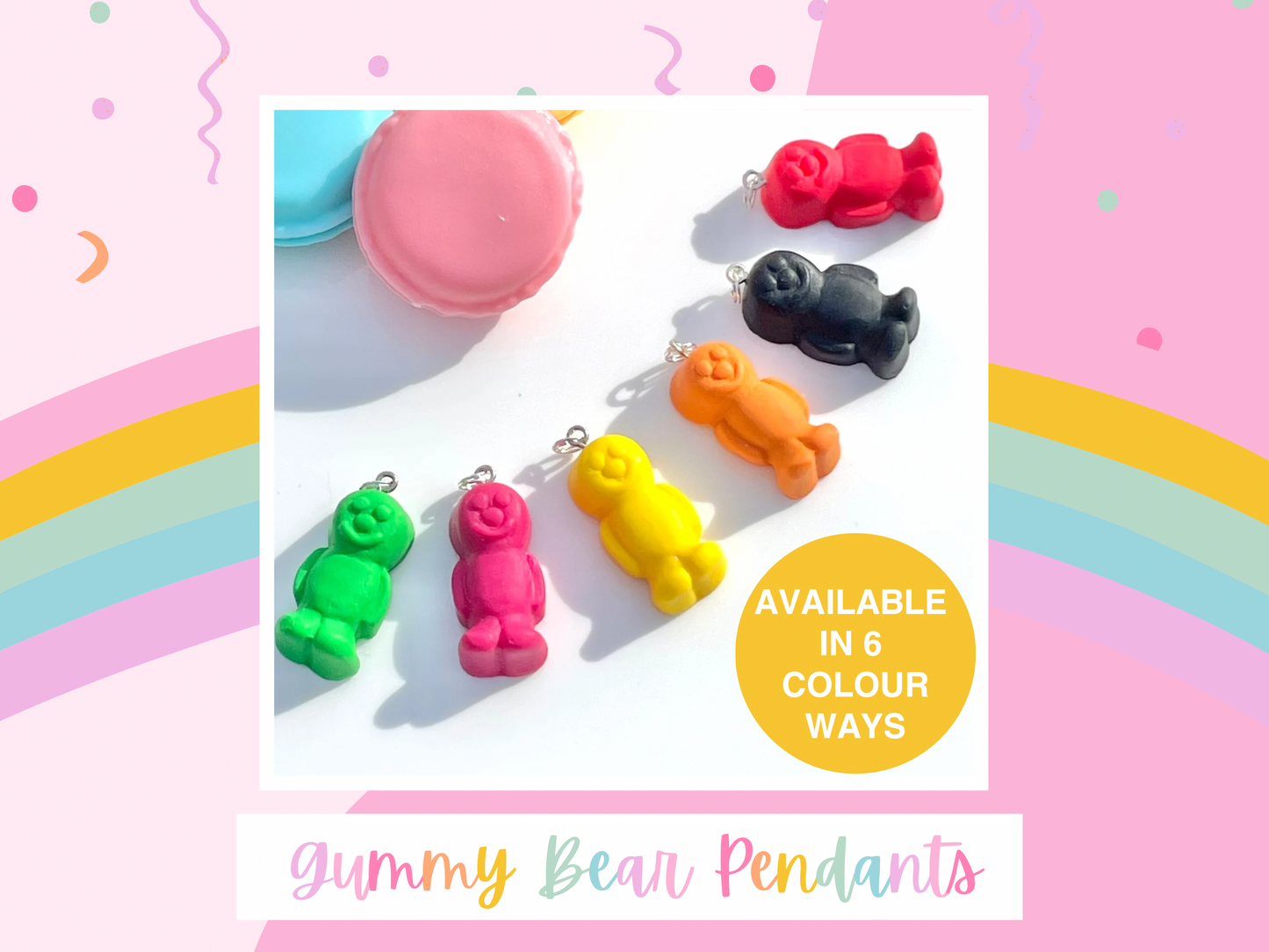 Handmade Orange Jelly Baby Necklace