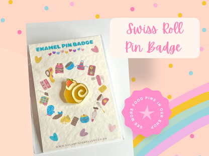 Swiss Roll Enamel Pin Brooch
