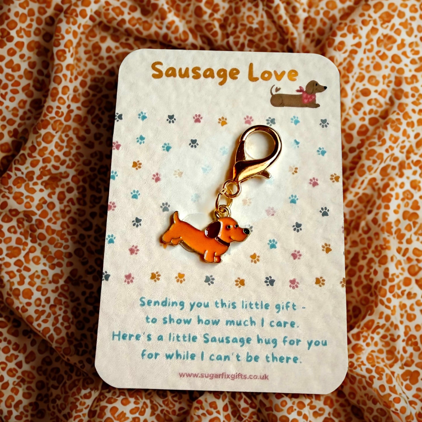 Dachshund Keyring, Sausage Dog Pocket Hug
