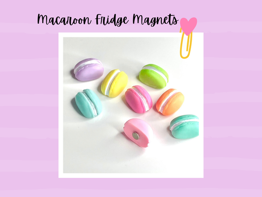 8 French Macaron Fridge Magnets