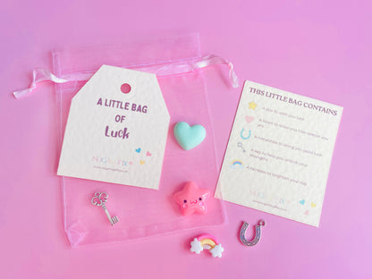 Happy Little Gift Bag of Luck, Pink or Ivory