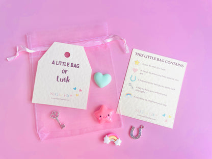 Happy Little Gift Bag of Luck, Pink or Ivory