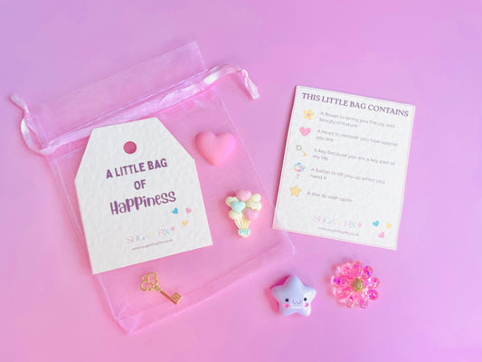 Happy Little Gift Bag of Happiness, Pink or Ivory