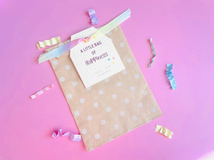 Happy Little Gift Bag of Happiness, Pink or Ivory