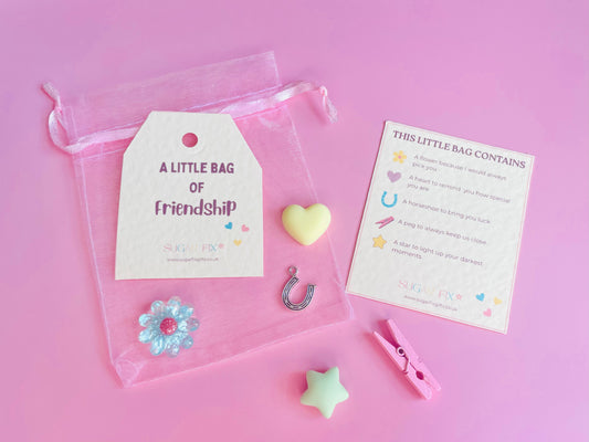 Happy Little Gift Bag of Friendship, Pink or Ivory