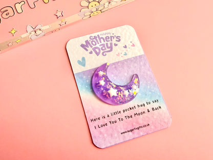 Mothers Day Love You To The Moon Pocket Hug Gift