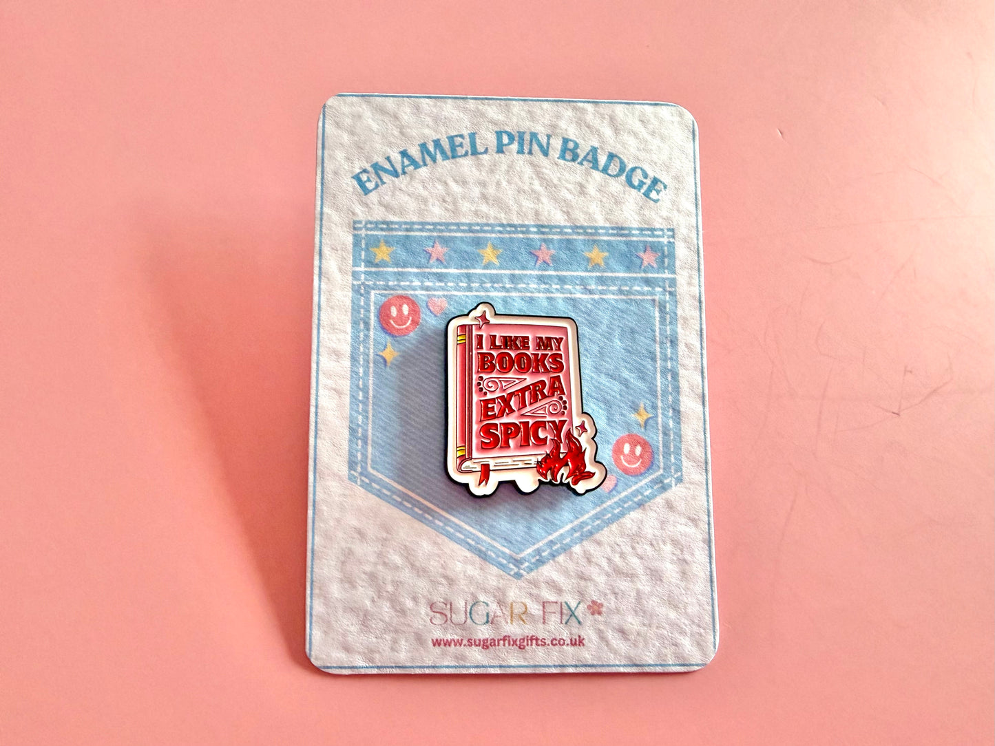 Spicy Book Lover Enamel Pin
