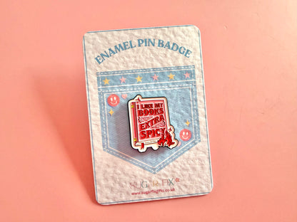 Spicy Book Lover Enamel Pin
