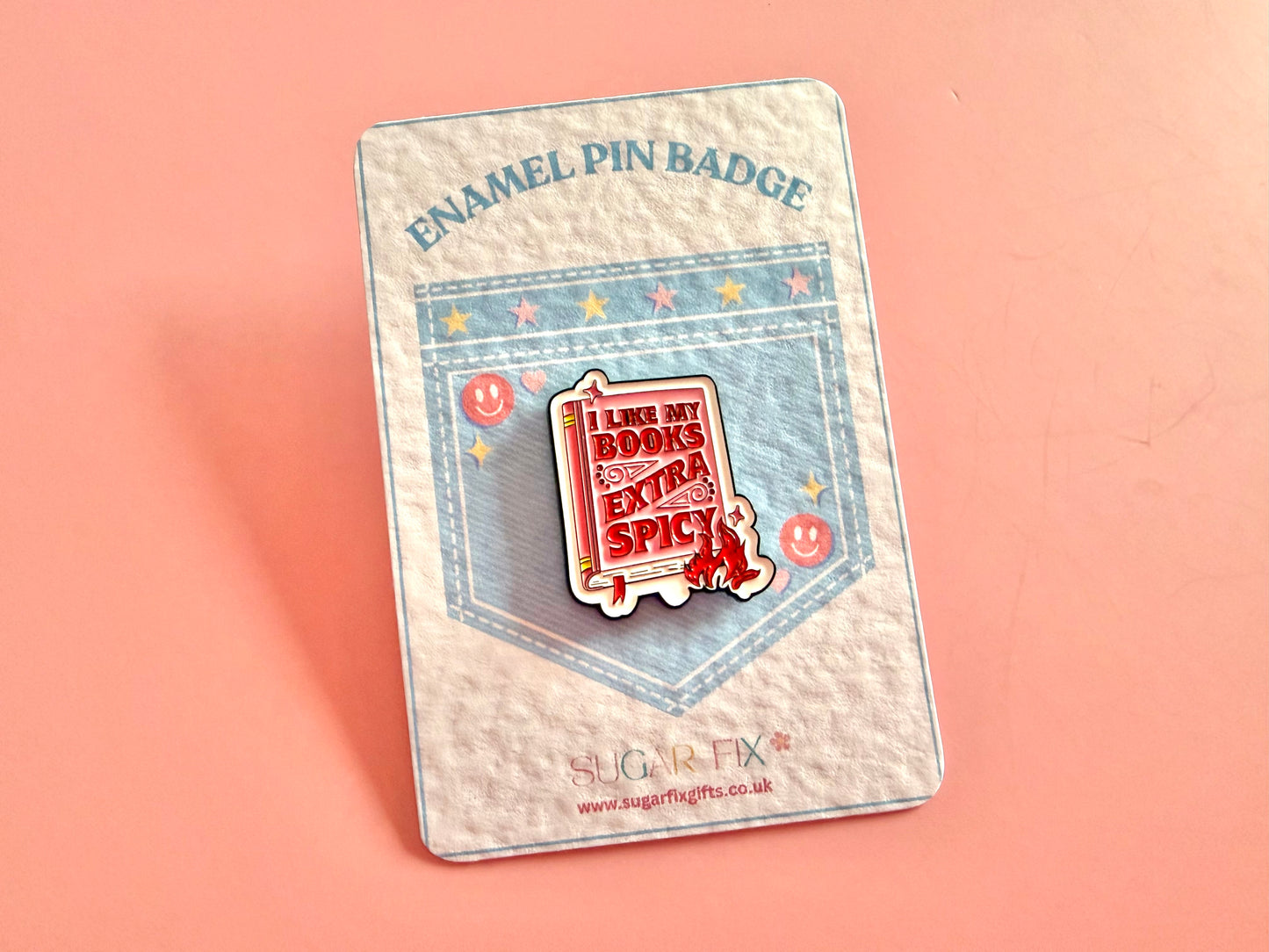Spicy Book Lover Enamel Pin