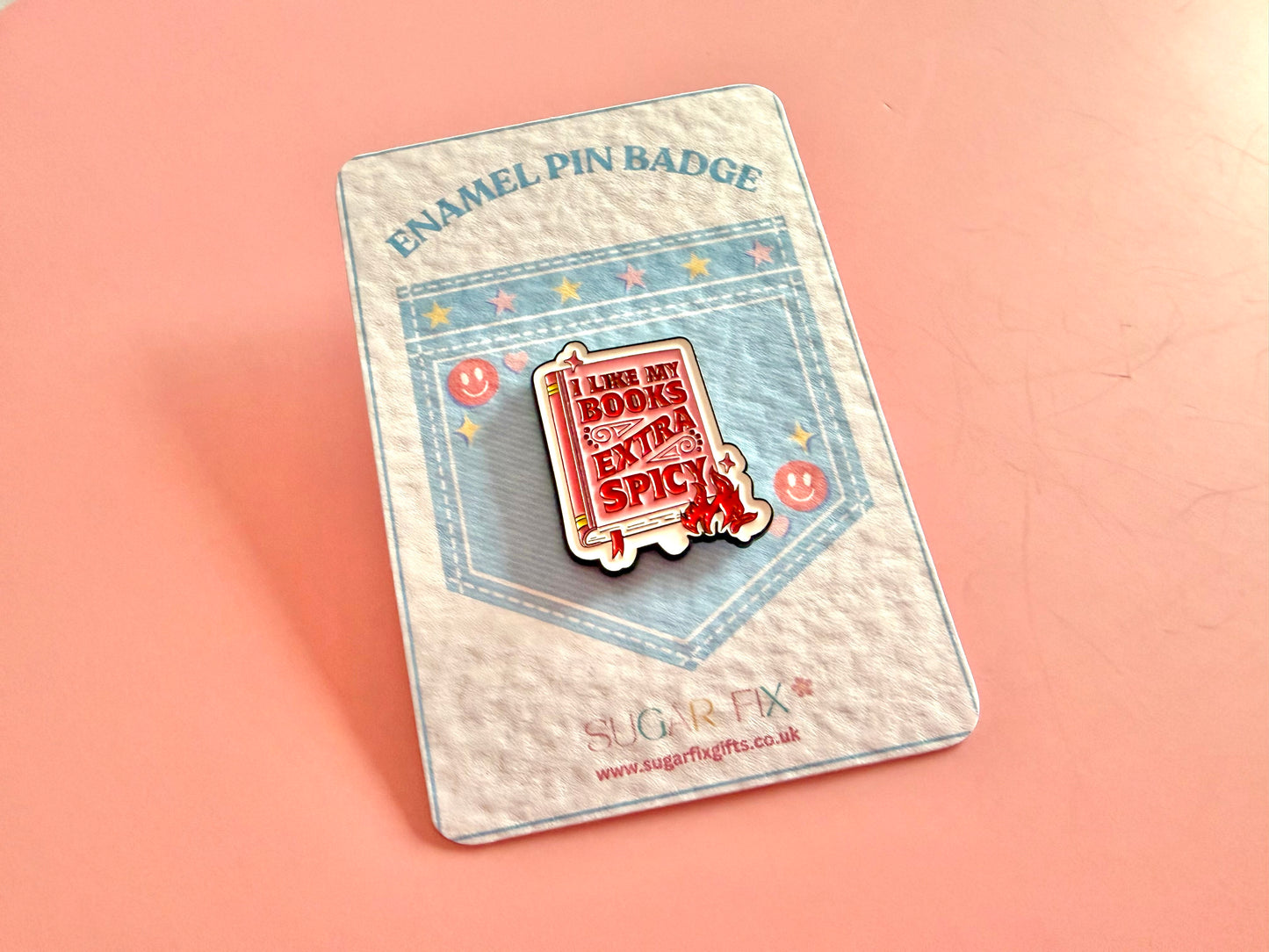 Spicy Book Lover Enamel Pin