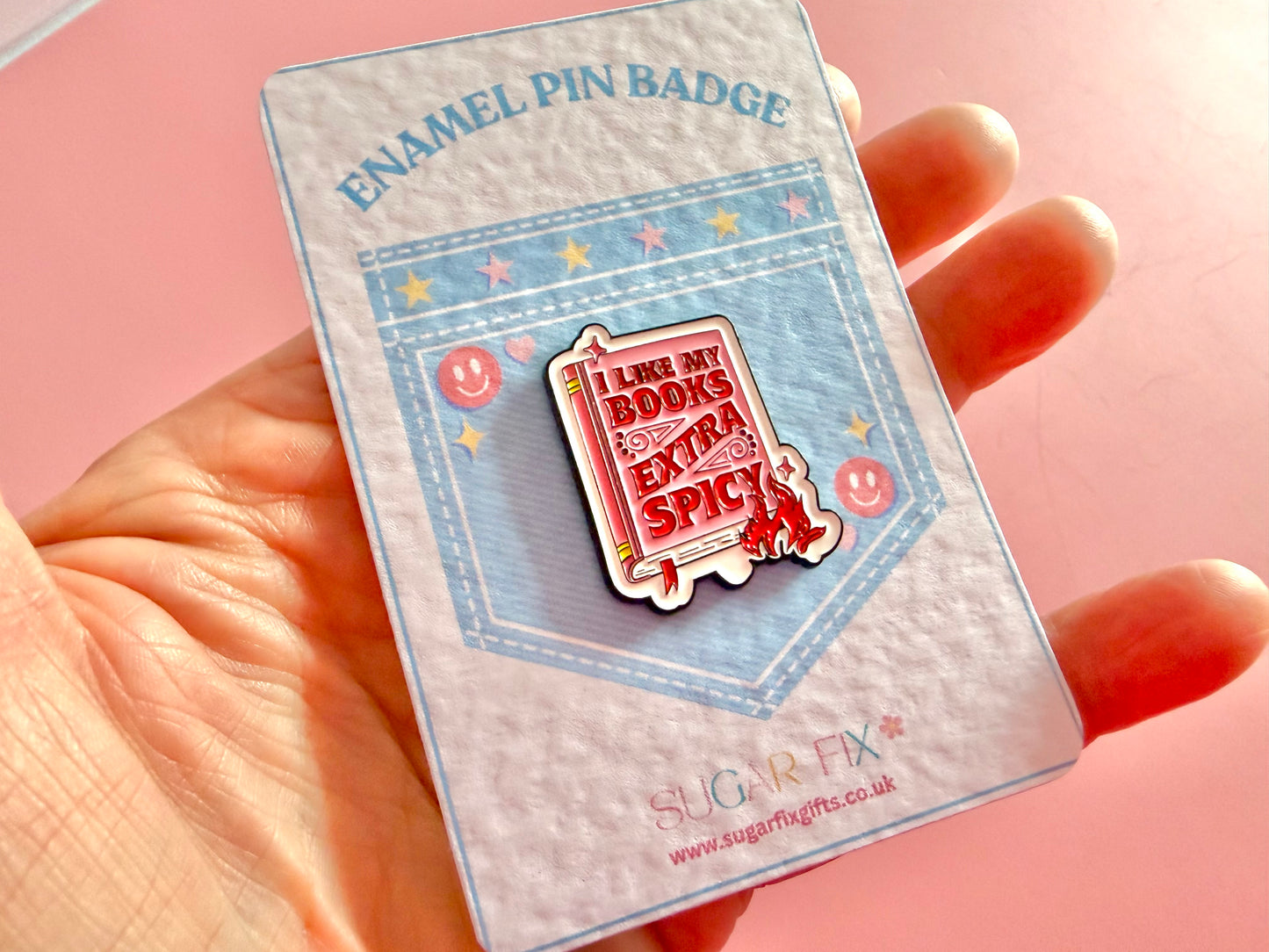 Spicy Book Lover Enamel Pin