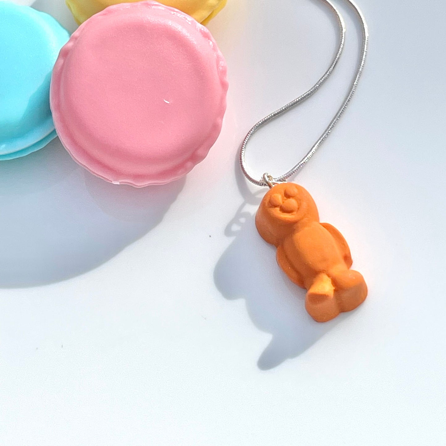 Handmade Orange Jelly Baby Necklace