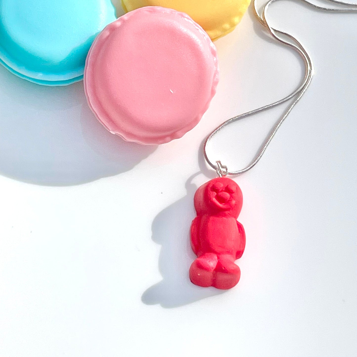 Handmade Red Jelly Baby Necklace