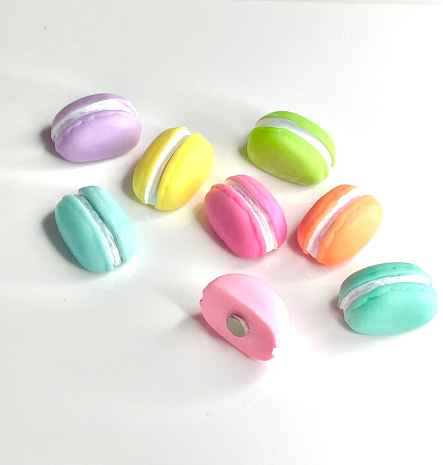 8 French Macaron Fridge Magnets