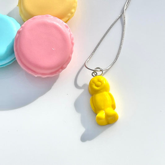 Handmade Yellow Jelly Baby Necklace