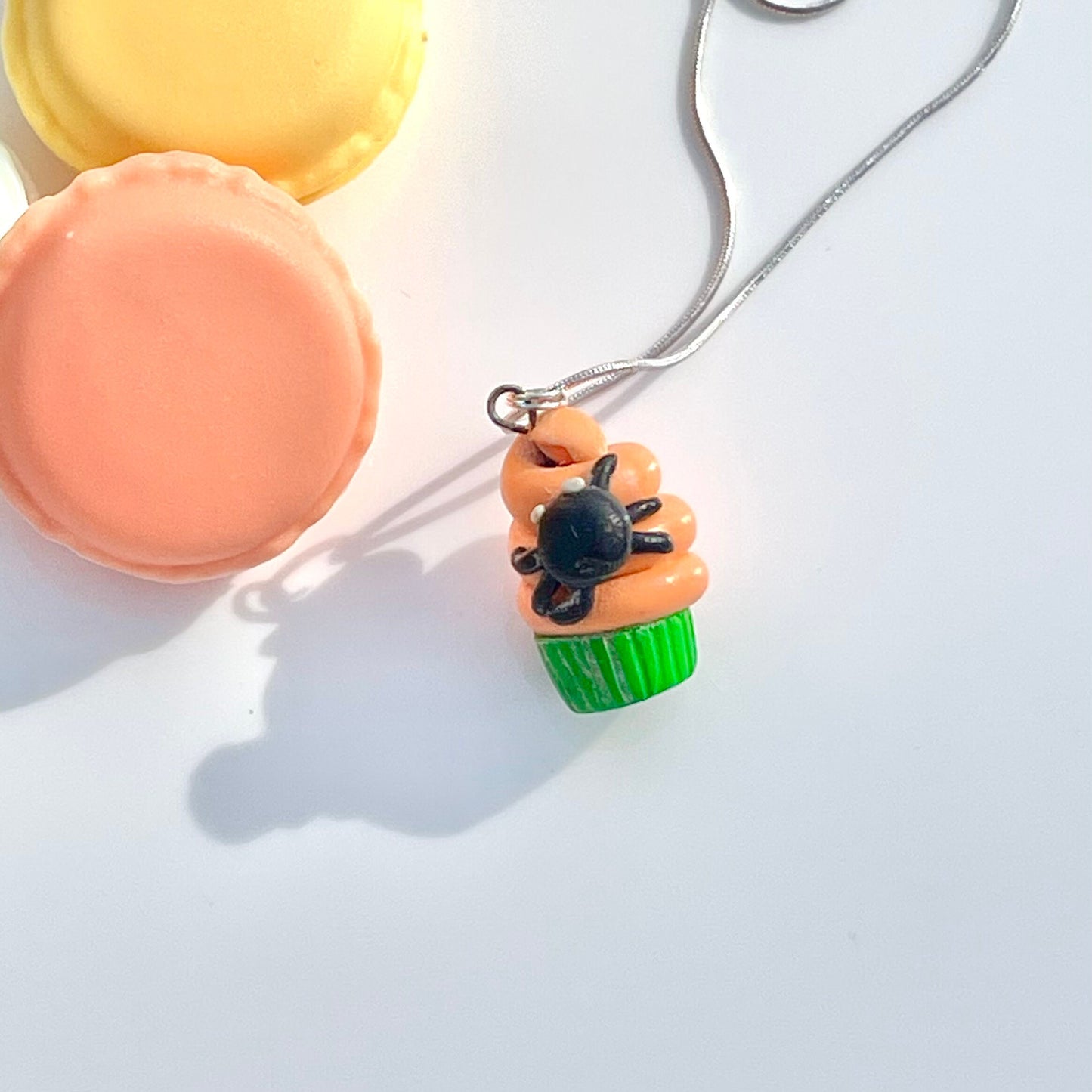 LAST ONE! Halloween Spider Cupcake Pendant
