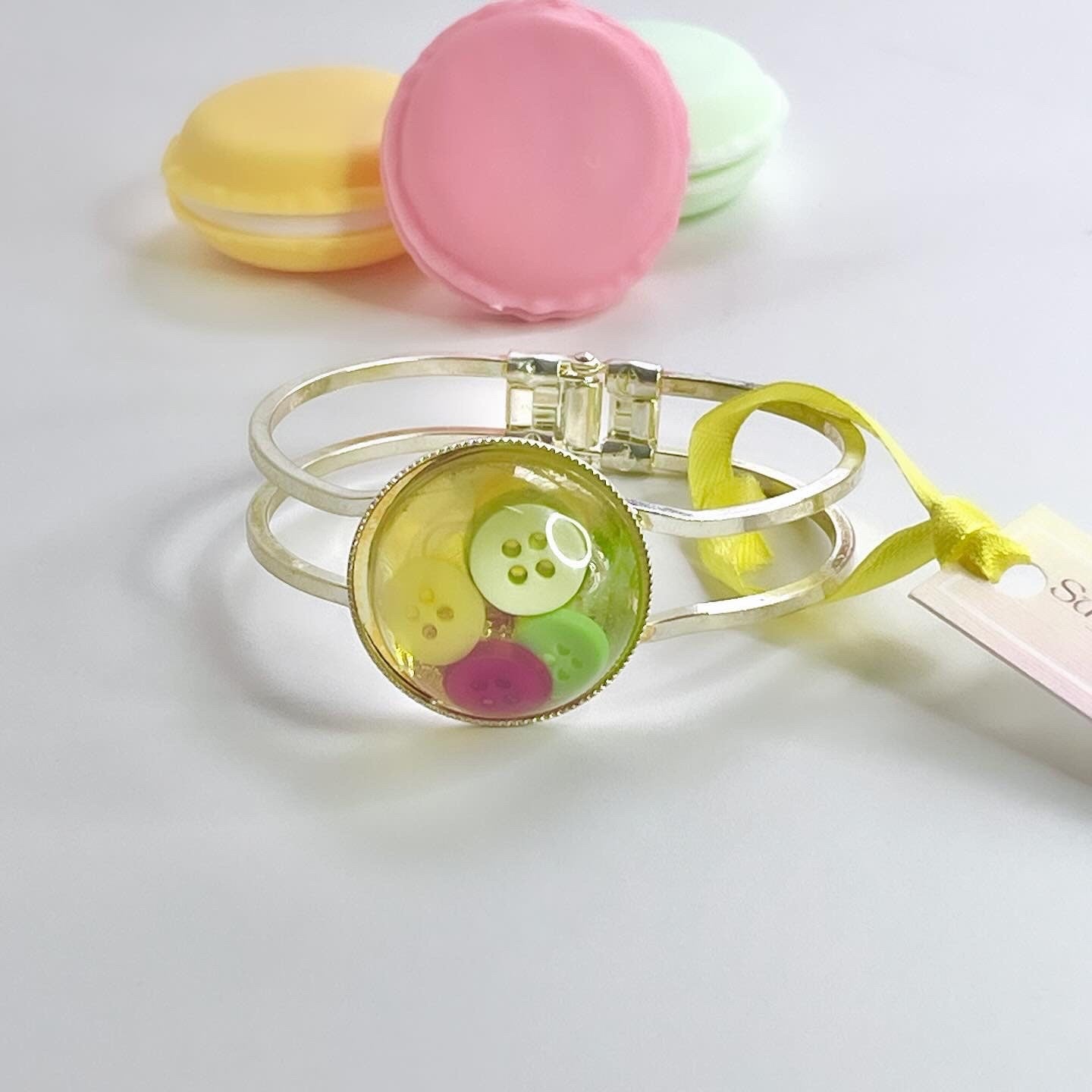 Handmade Colourful Button Bracelet for Women