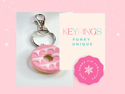 Party Ring Biscuit Keyring