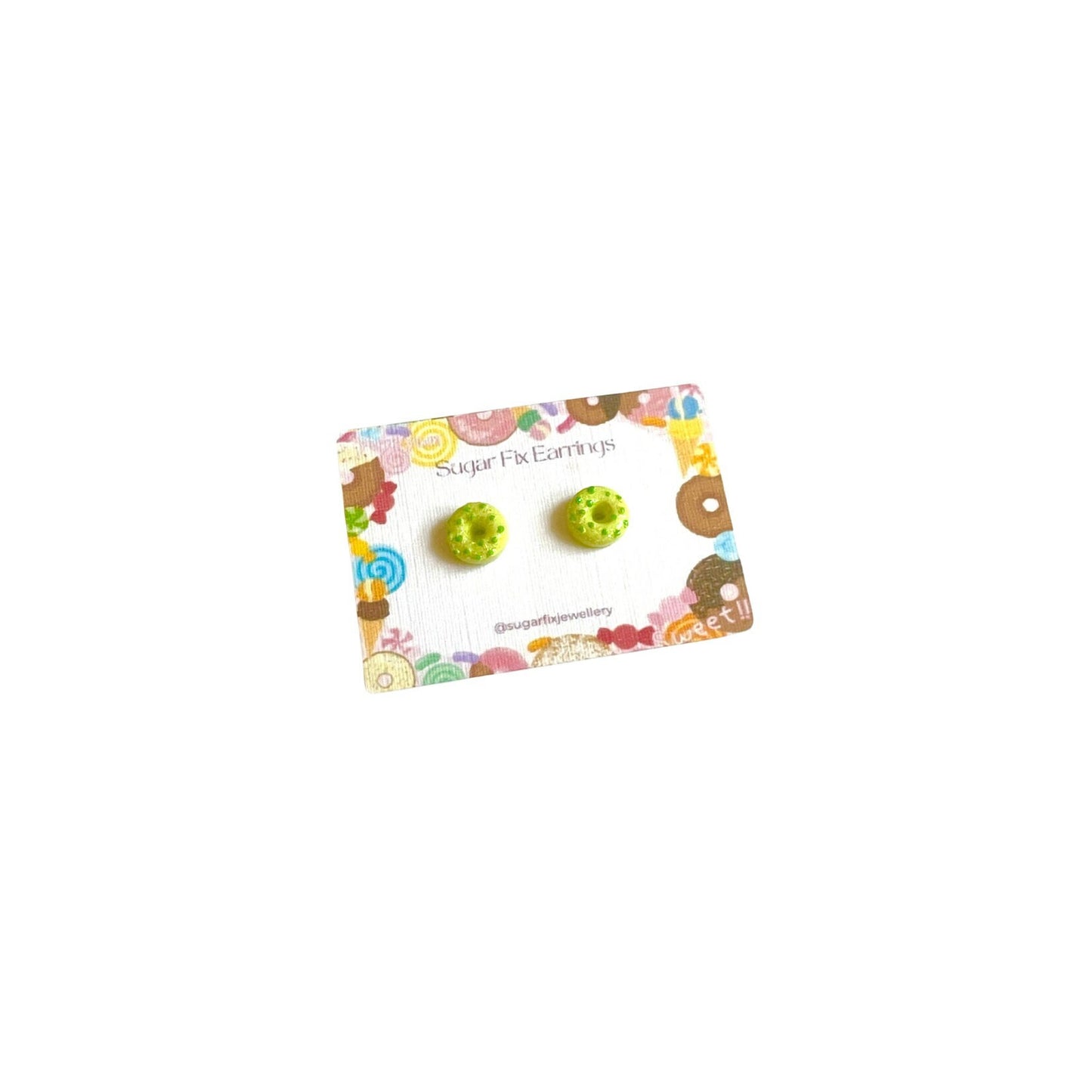 Sparkly Donut Hypoallergenic Tiny Stud Earrings