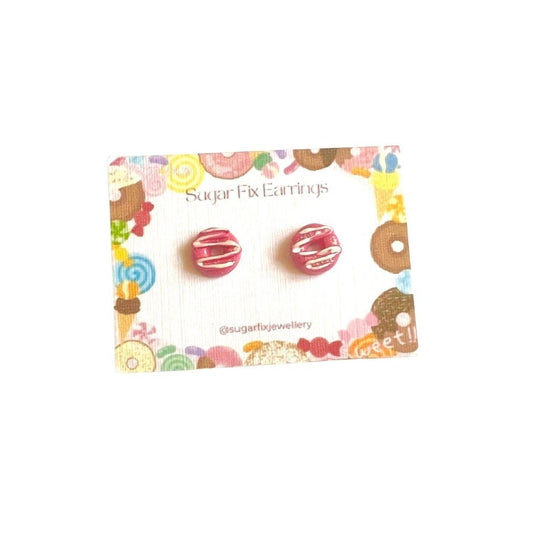 Pink Donut Hypoallergenic Stud Earrings
