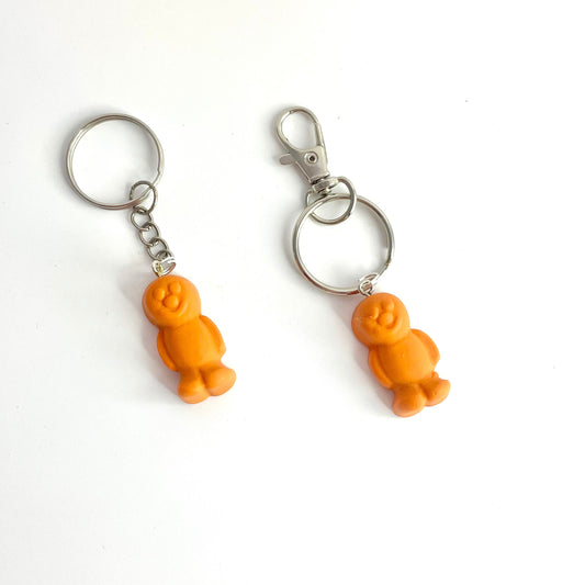 Orange Retro Jelly Baby Keyring
