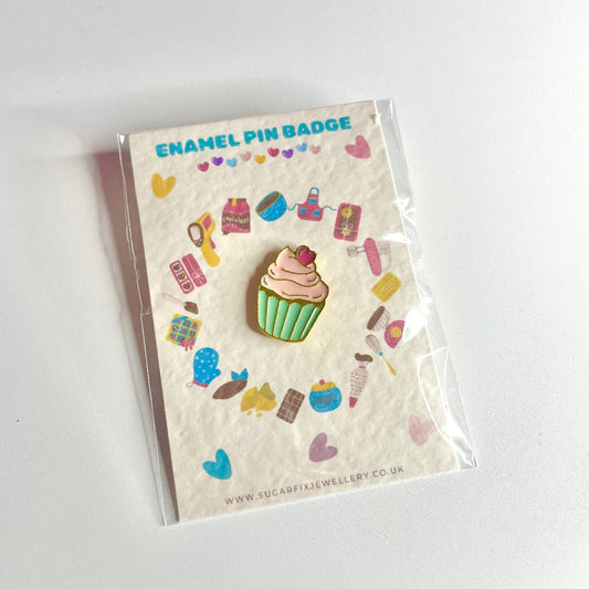 Cupcake Enamel Pin Brooch Badge