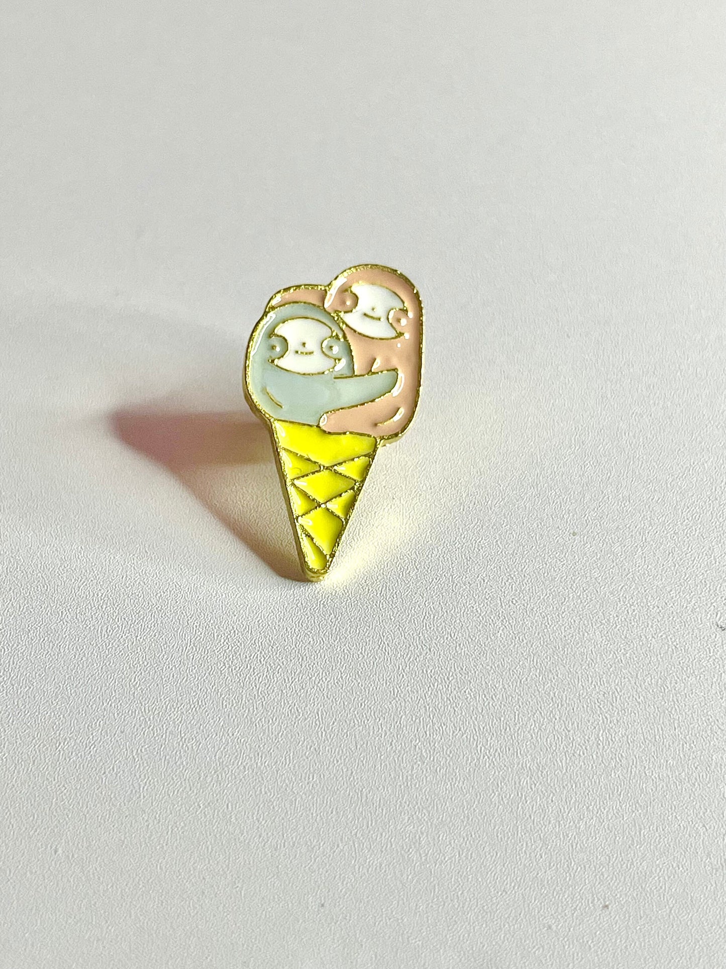 Sloth Ice Cream Enamel Pin Brooch