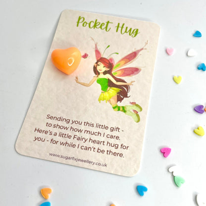 Fairy Pocket Hug Heart  - Thinking of You Anxiety Gift