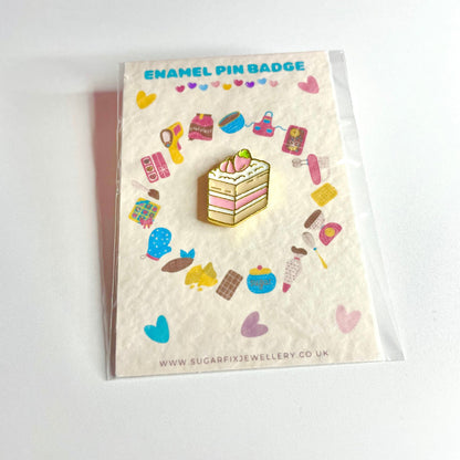 Cake Slice Enamel Pin Badge