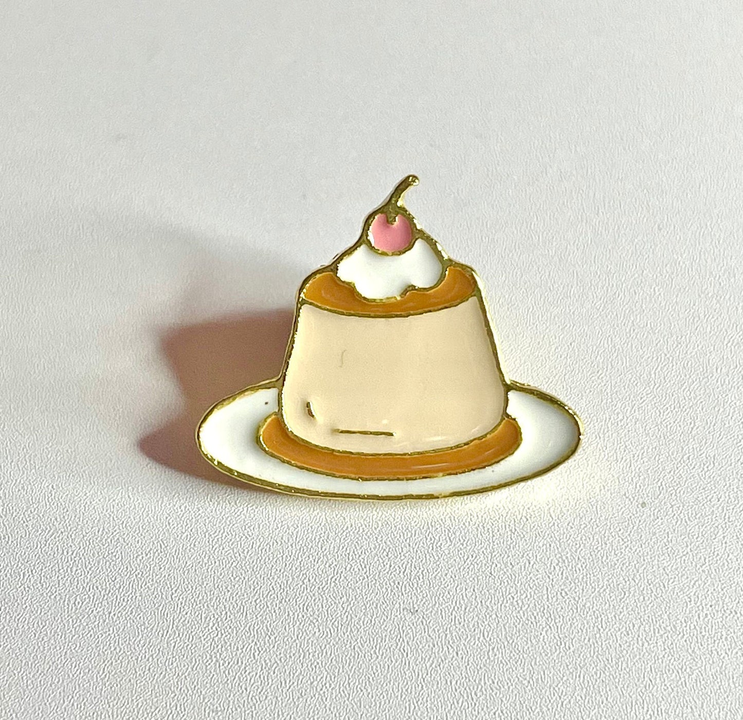 Crème Brûlée Cake Enamel Pin Brooch Badge